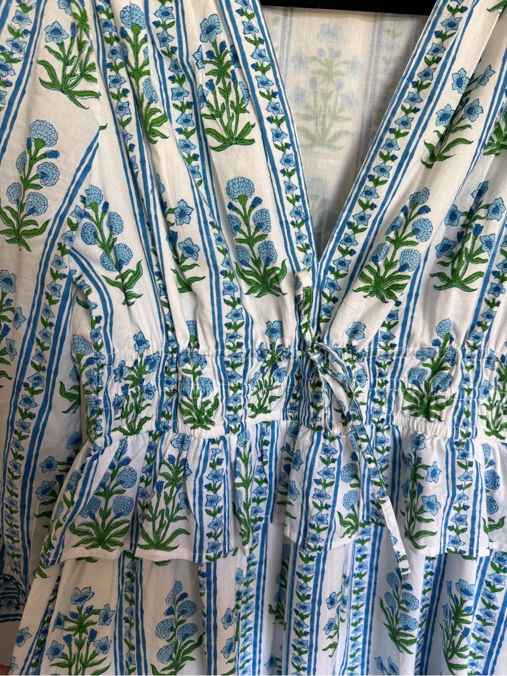 Pink City Prints Indigo Border Melanie Dress